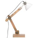 VidaXL Industrialna lampa stołowa, biała, okrągła, 58x18x90 cm, E27