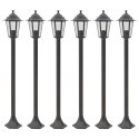 VidaXL Lampy ogrodowe, 110 cm, E27, aluminium, 6 szt., brązowe
