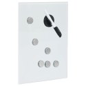 VidaXL Skrzynka na klucze z tablicą magnetyczną, biała, 30x20x5,5 cm