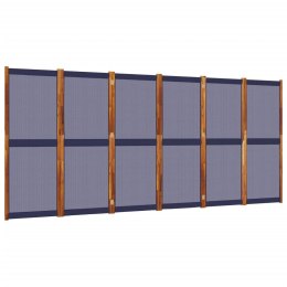 VidaXL Parawan 6-panelowy, ciemnoniebieski, 420x180 cm