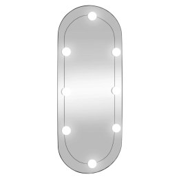 VidaXL Lustro ścienne z LED, 30x70 cm, szklane, owalne
