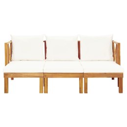 VidaXL 3-osobowa ławka ogrodowa z poduszkami, 179 cm, drewno akacjowe