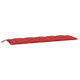 VidaXL Poduszka na ławkę ogrodową, czerwona, 180x50x7 cm, tkanina