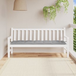 VidaXL Poduszka na ławkę ogrodową, szara, 180x50x7 cm, tkanina