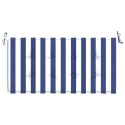VidaXL Poduszka na ławkę ogrodową, niebiesko-białe paski, 120x50x3 cm