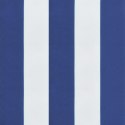 VidaXL Poduszka na ławkę ogrodową, niebiesko-białe paski, 120x50x3 cm