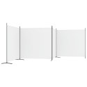 VidaXL Parawan 4-panelowy, biały, 698x180 cm, tkanina