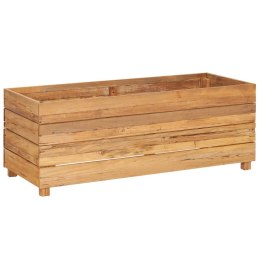 VidaXL Podwyższona donica, 100x40x38 cm, lite drewno tekowe i stal