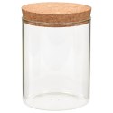 VidaXL Szklane słoje z korkową pokrywką, 6 szt., 650 ml