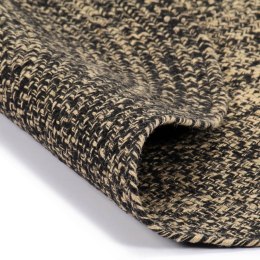 VidaXL Ręcznie wykonany dywanik, juta, czarno-brązowy, 180 cm
