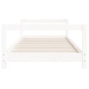 VidaXL Rama łóżka dla dzieci, biała, 80x200 cm, drewno sosnowe
