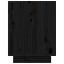 VidaXL Szafka na buty, czarna, 60x34x45 cm, lite drewno sosnowe