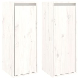 VidaXL Szafki ścienne, 2 szt., białe, 30x30x80 cm, lite drewno sosnowe