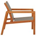 VidaXL Krzesło ogrodowe, szare, lite drewno eukaliptusowe i textilene