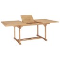 VidaXL Rozkładany stół ogrodowy, 150-200x100x75 cm, lite drewno tekowe