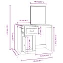 VidaXL Toaletka z lustrem, dąb sonoma, 90x50x132,5 cm