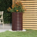 VidaXL Donica ogrodowa z malowanej proszkowo stali, 40x40x68 cm, brąz