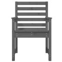 VidaXL Krzesła ogrodowe, 2 szt., szare, 60x48x91 cm, lita sosna
