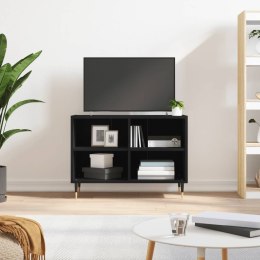 VidaXL Szafka pod TV, czarna, 69,5x30x50 cm, materiał drewnopochodny