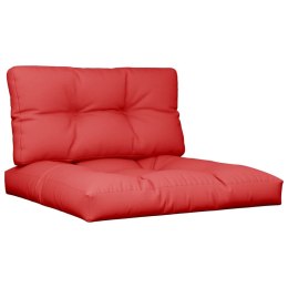 VidaXL Poduszki na sofę z palet, 2 szt., czerwone, tkanina