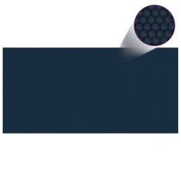 VidaXL Pływająca folia solarna z PE, 450x220 cm, czarno-niebieska