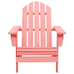 VidaXL Krzesło ogrodowe Adirondack, lite drewno jodłowe, różowe