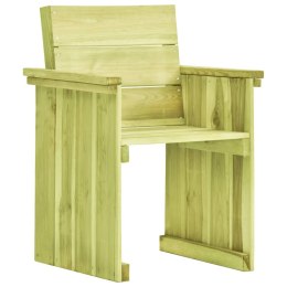 VidaXL Krzesło ogrodowe z impregnowanego drewna sosnowego