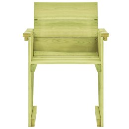 VidaXL Krzesło ogrodowe z impregnowanego drewna sosnowego