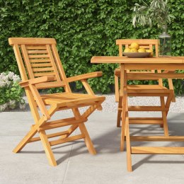VidaXL Składane krzesła ogrodowe, 2 szt., 56x63x90 cm, drewno tekowe
