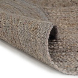 VidaXL Ręcznie robiony dywan z juty, okrągły, 180 cm, szary