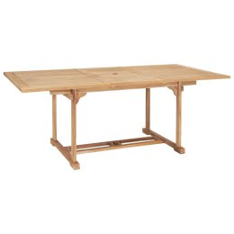 VidaXL Rozkładany stół ogrodowy, 150-200x100x75 cm, lite drewno tekowe