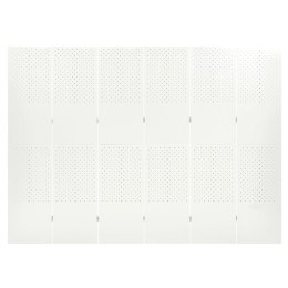 VidaXL Parawan 6-panelowy, biały, 240 x 180 cm, stalowy