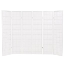 VidaXL Składany parawan 6-panelowy w stylu japońskim, 240x170, biały