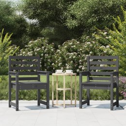 VidaXL Krzesła ogrodowe, 2 szt., szare, 60x48x91 cm, lita sosna