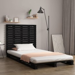 VidaXL Wezgłowie łóżka, czarne, 96x3x91,5 cm, lite drewno sosnowe