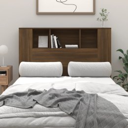 VidaXL Wezgłowie łóżka z półkami, brązowy dąb, 120x18,5x102,5 cm