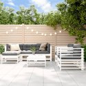 VidaXL 7-cz. zestaw wypoczynkowy do ogrodu, poduszki, biały, drewno